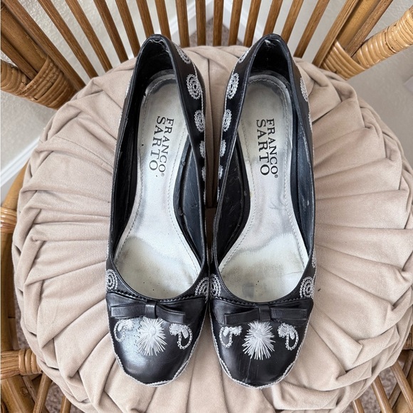 Franco Sarto Shoes - Franco Sarto Embroidered Kitten Heels